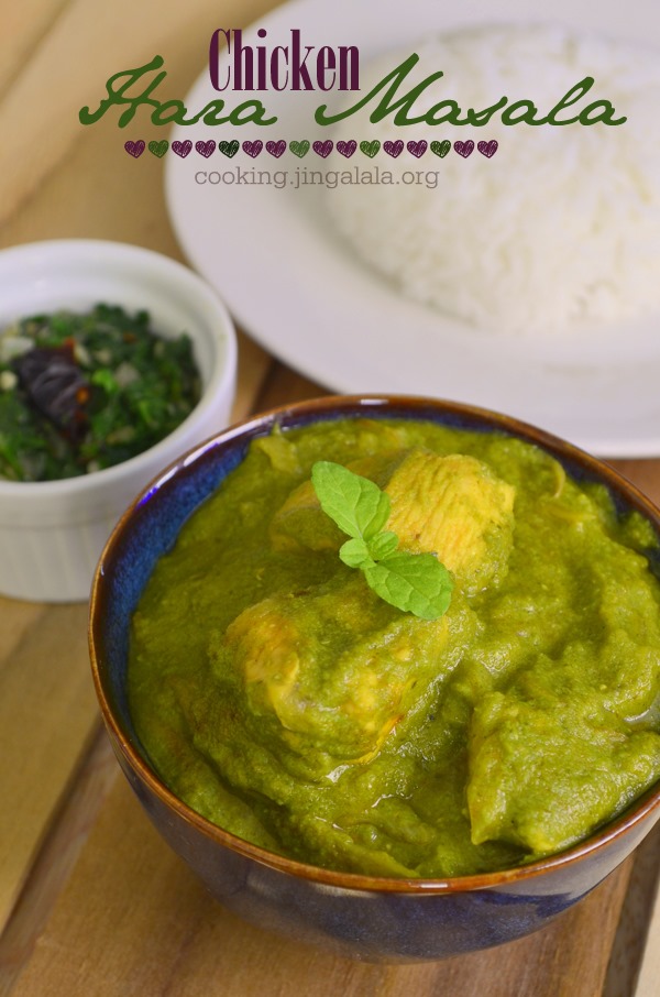 Green Chicken Gravy Hara Chicken Masala Recipe Haree Masala Chicken Cooking Jingalala