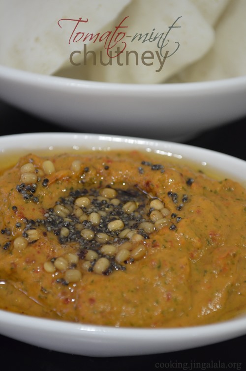 Thakkali Pudhina Chutney Recipe | Tomato Mint Chutney Recipe | Idli ...